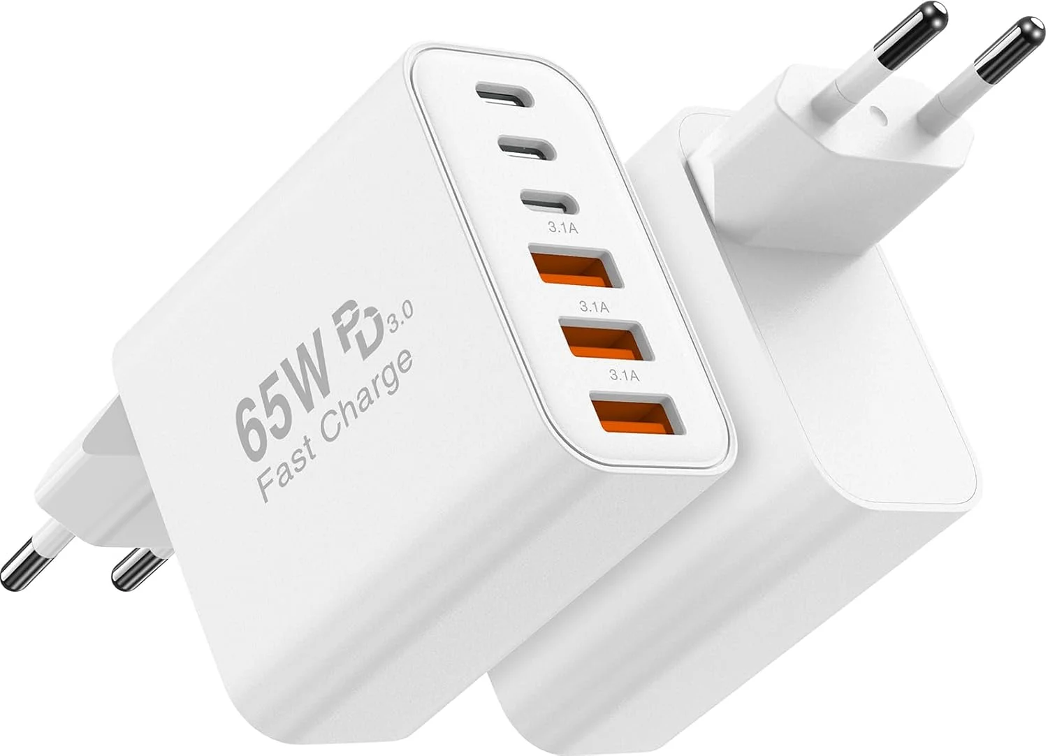 6-Port USB-C Ladegerät – 65W, PD 3.0, Schnellladen