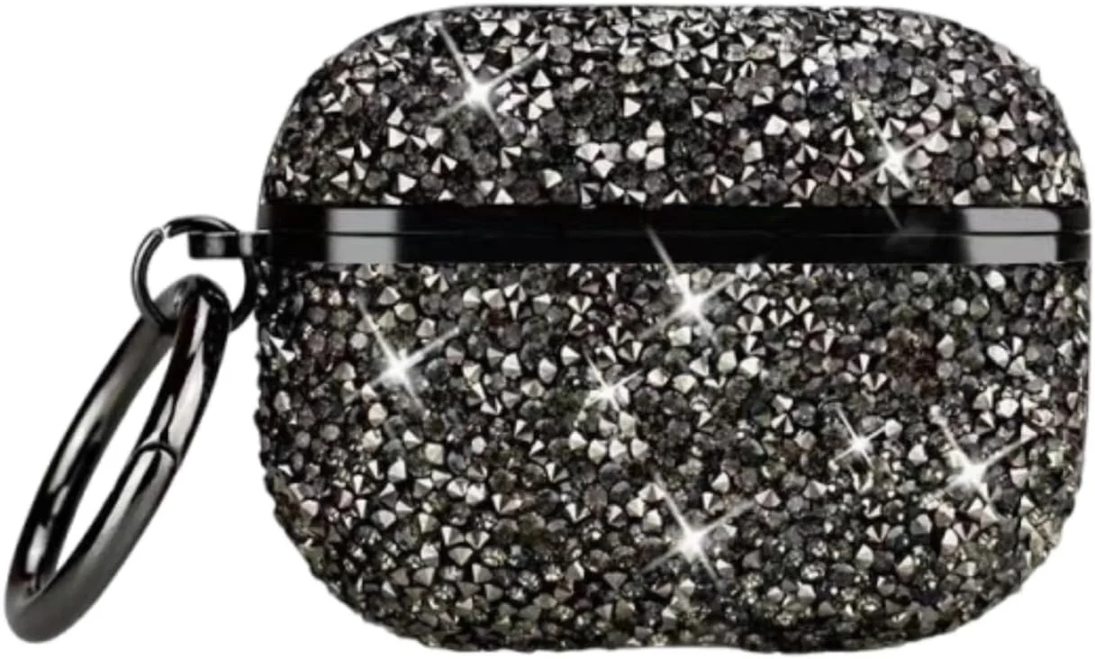 AirPods Pro 3 Hülle – Diamant Strass, Schwarz