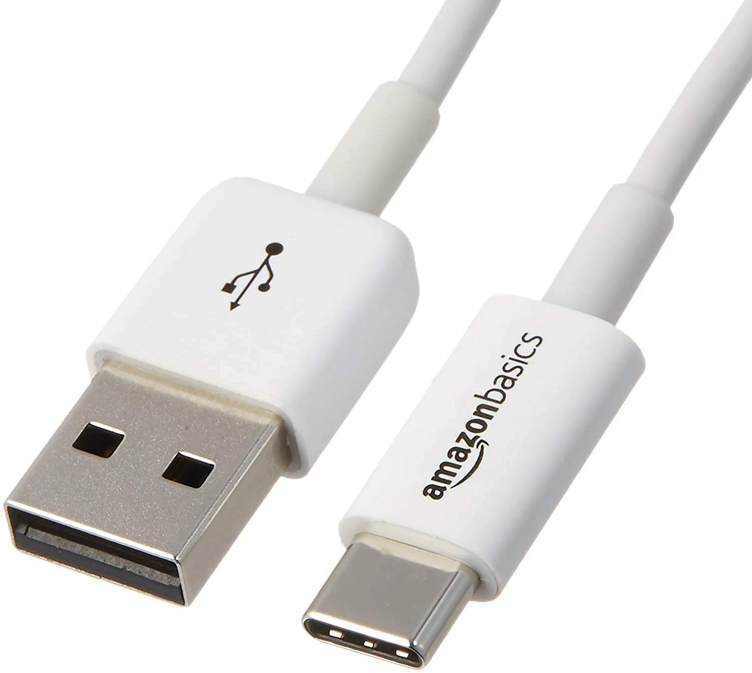 Amazon Basics USB-C auf USB-A 2.0 Schnellladekabel, 1,8 m, Weiß
