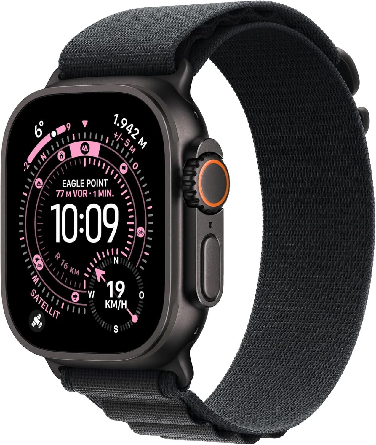 Apple Watch Ultra 3 GPS + Cellular – Titan Schwarz, Alpine Loop