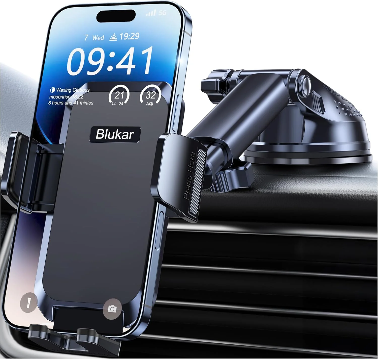 Handyhalterung Auto – Saugnapf, 360° drehbar
