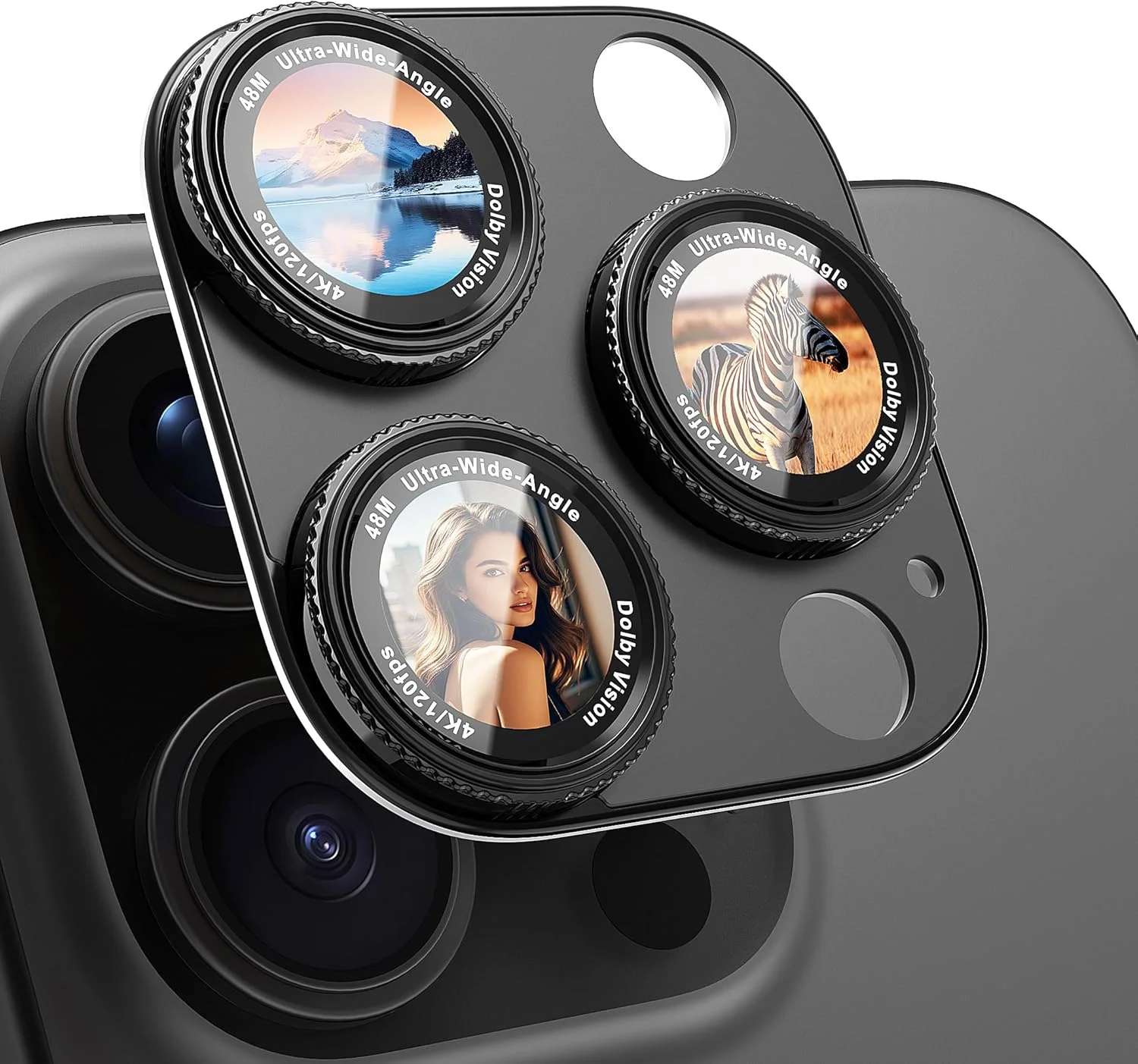 Kameraschutz für iPhone 16 Pro / Pro Max – Aluminium, Schwarz