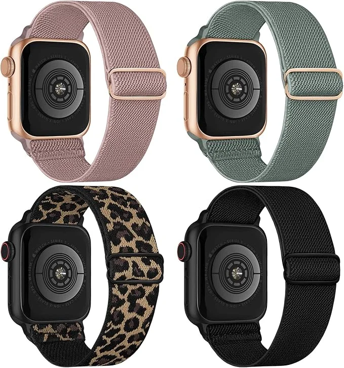 Nylon Loop Armband für Apple Watch – 4er Set