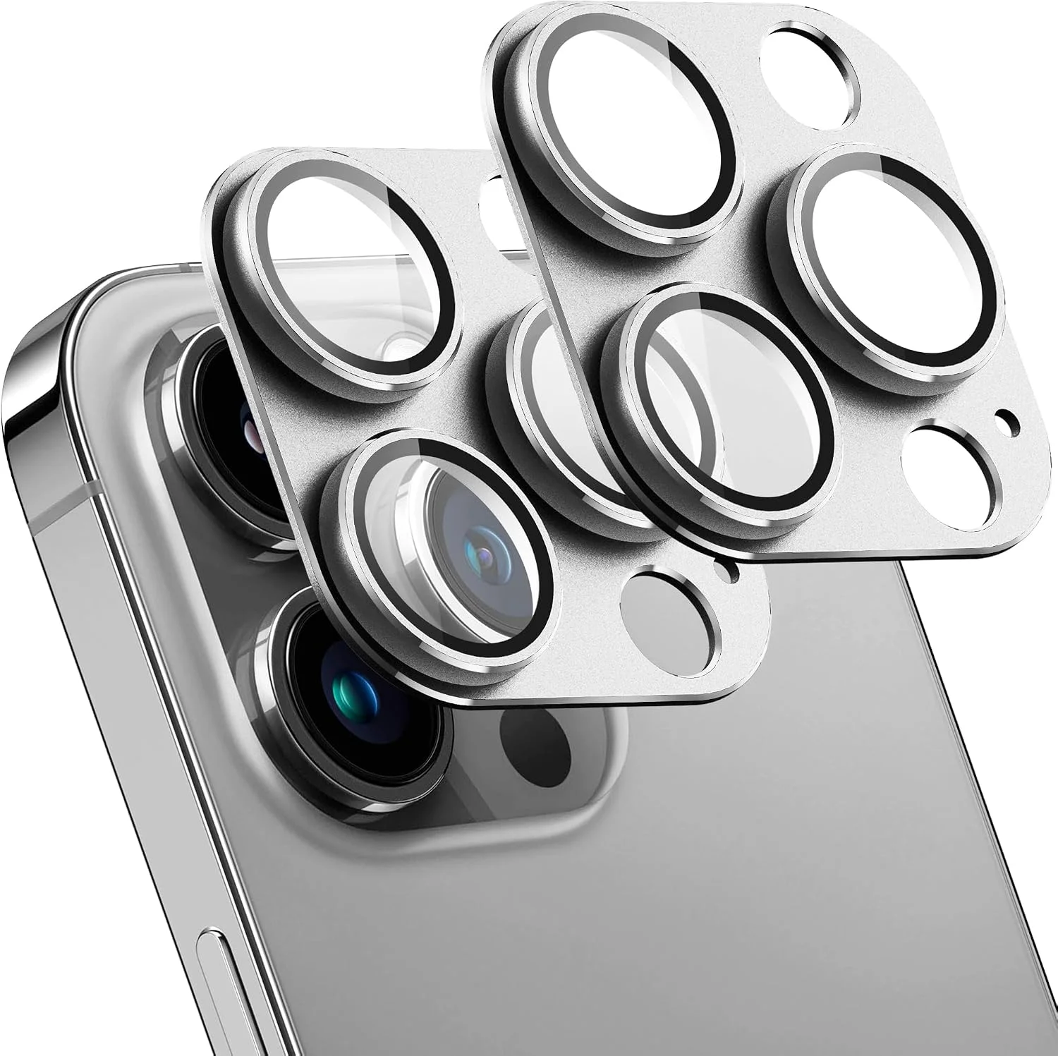 Kameraschutz für iPhone 14 Pro / Pro Max – AR Glas, Silber