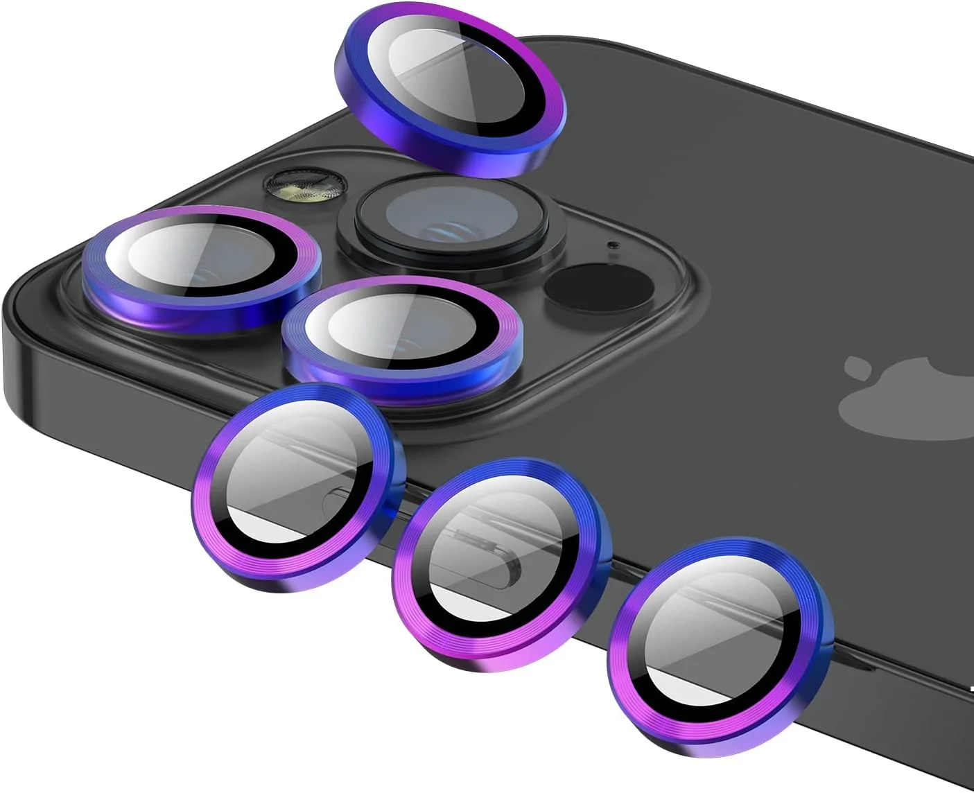 Kameraschutz für iPhone 14 Pro / Pro Max – Aluminium, 6 Stück (2)