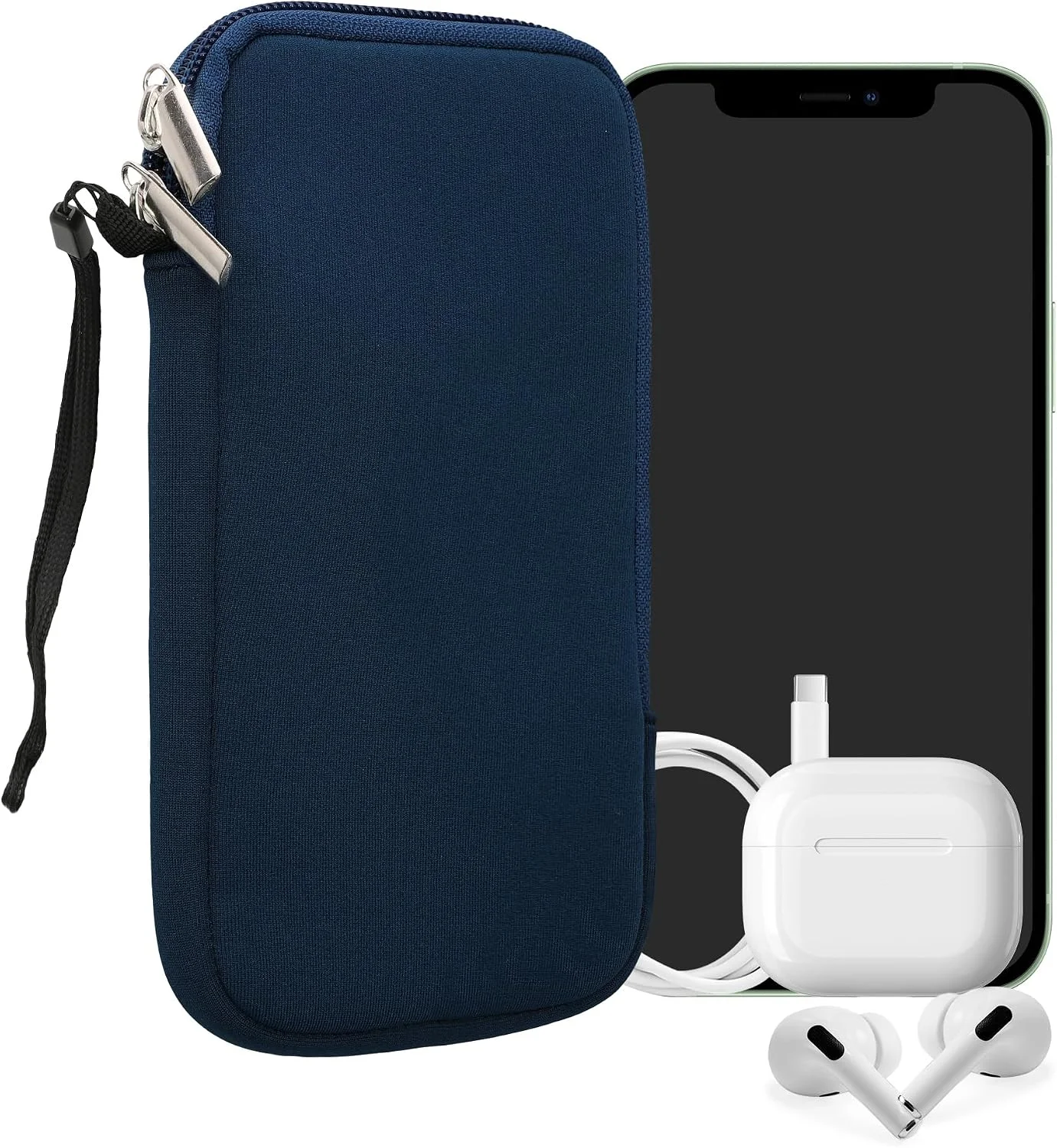 Neopren Handytasche XXL – 7 Zoll, Marineblau
