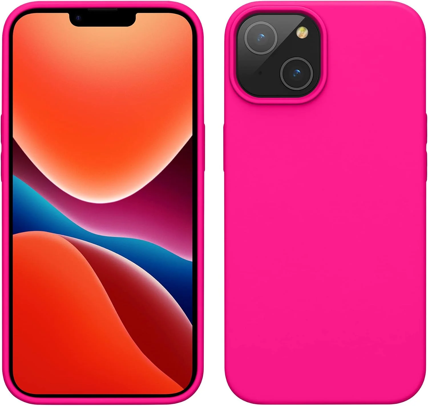 Silikon Hülle für iPhone 14 – Neon Pink