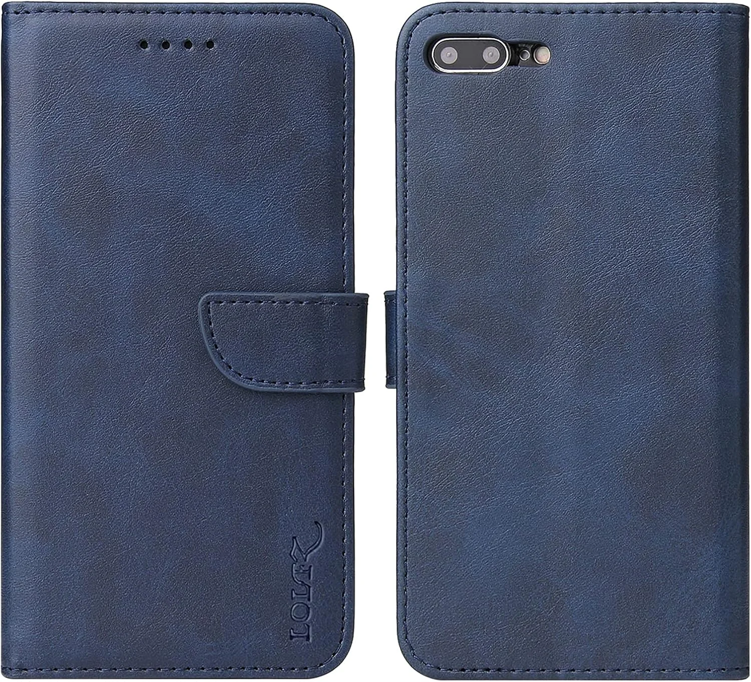 Leder Hülle für iPhone 7 Plus / 8 Plus – Blau