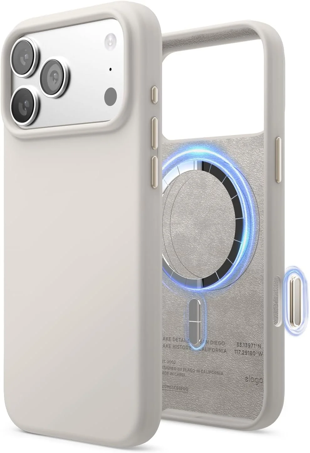 MagSafe Silikon Hülle für iPhone 17 Pro Max – Taupe