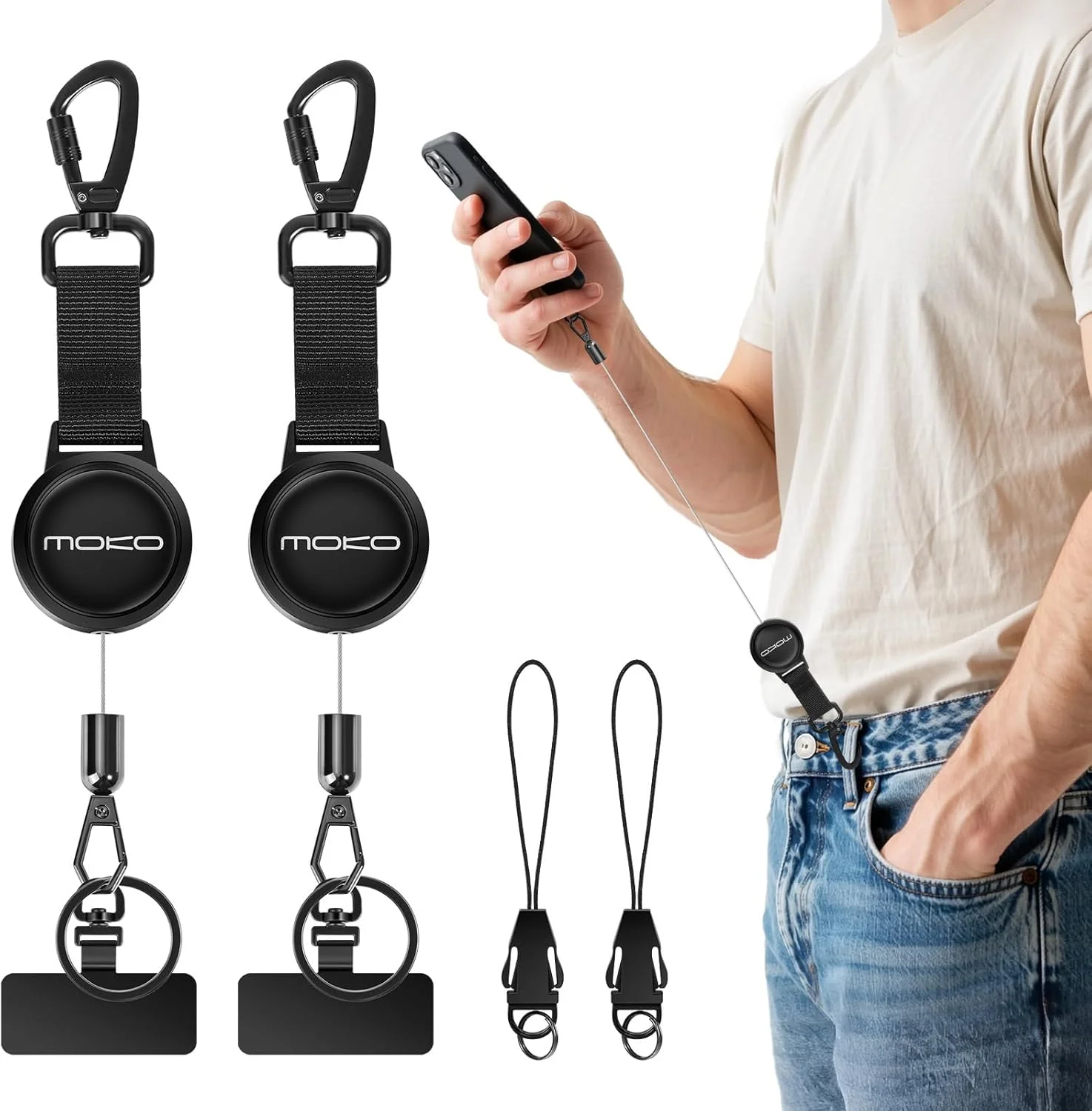 Anti-Diebstahl Handy Lanyard – 2 Pack, Stahlseil