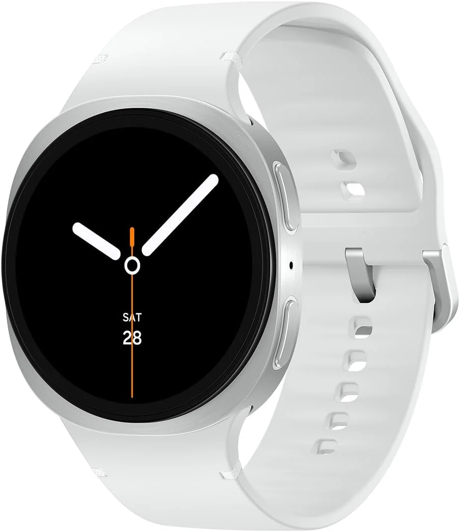 Samsung Galaxy Watch8 – Galaxy AI, 40mm, Sport Band, Silber/Weiß