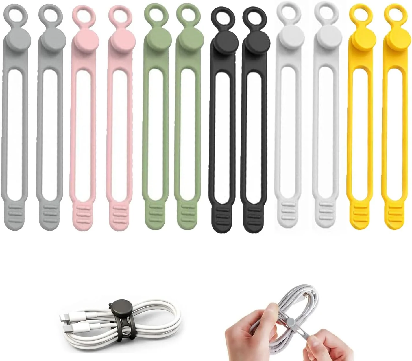 Silikon Kabelbinder – 12er Set