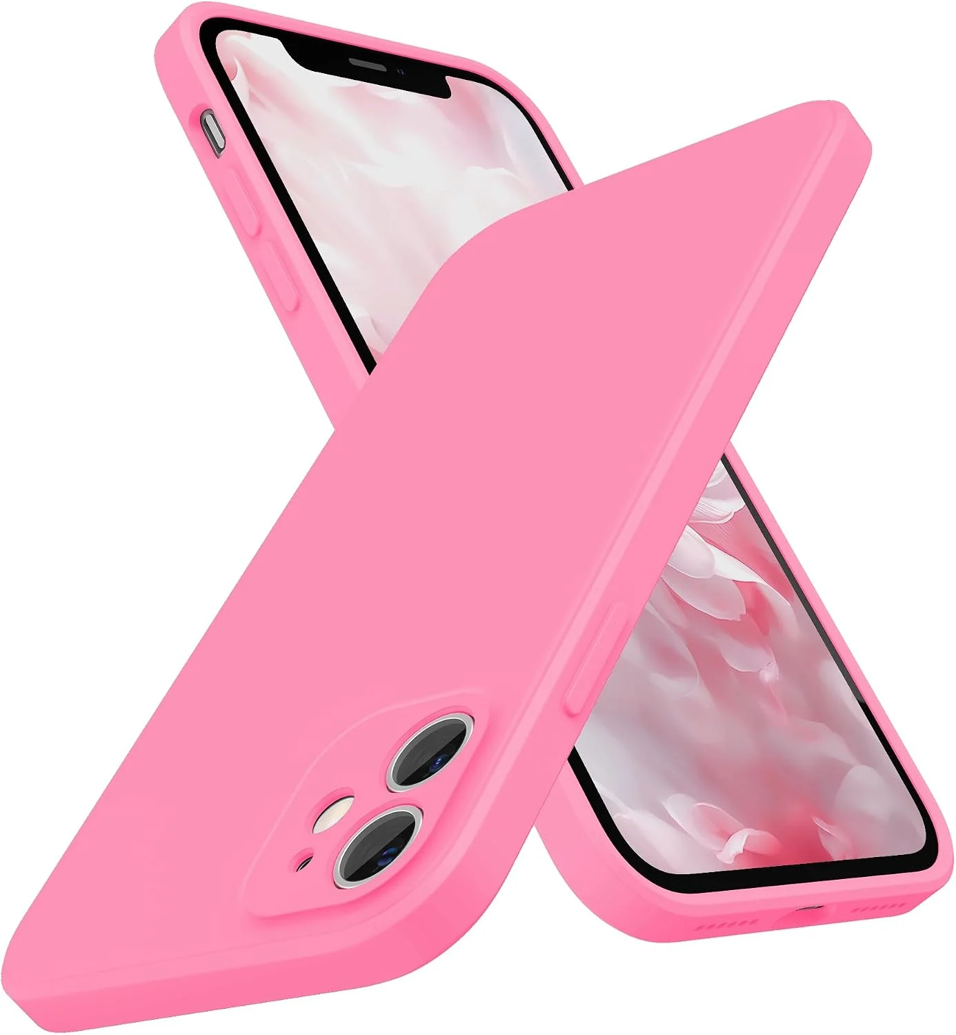 Silikon Hülle für iPhone 11 – Flache Kante, Pink