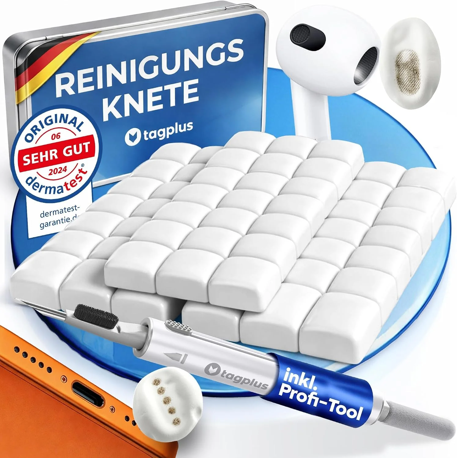 Reinigungsknete Handy & Kopfhörer inkl. Profi Reinigungs-Tool