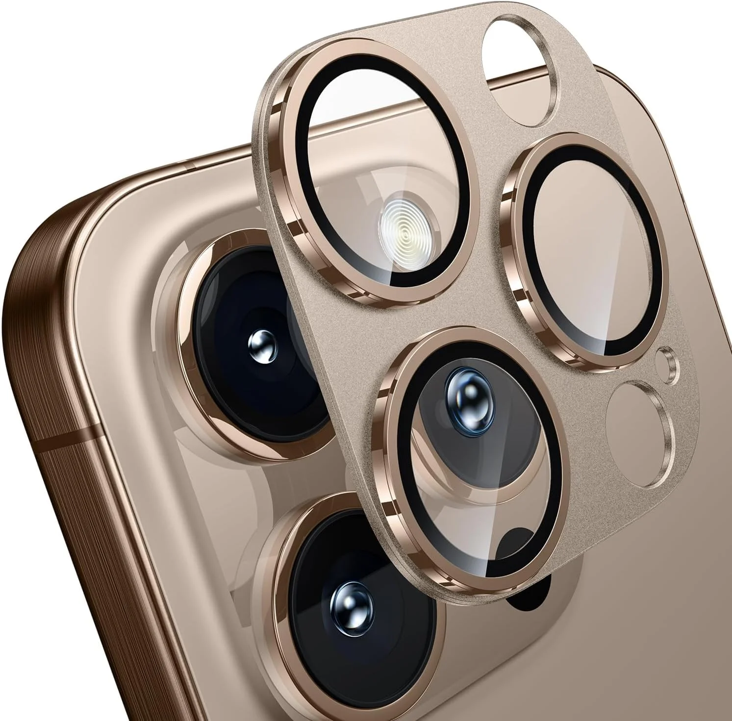 Kameraschutz für iPhone 16 Pro / Pro Max – Desert Titanium